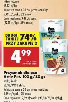Biedronka Paski mięsne z kurczakiem Activ Pet oferta
