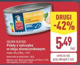 ALDI GOLDEN SEAFOOD Filety z tuńczyka w oleju słonecznikowym oferta