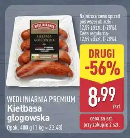 ALDI WĘDLINIARNIA PREMIUM Kiełbasa głogowska oferta