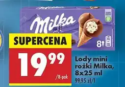 Biedronka Lody mini rożki Milka 8-pak Mondelez oferta