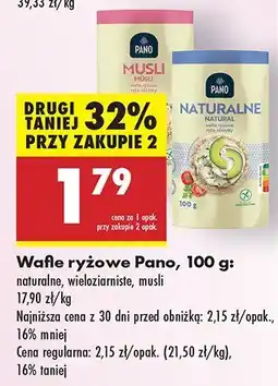 Biedronka Wafle ryżowe wieloziarniste Pano oferta
