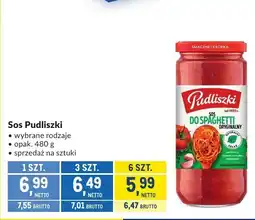 Makro Sos Pudliszki do spaghetti oferta