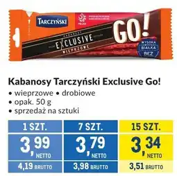Makro Kabanosy Tarczyński Exclusive Go! wieprzowe drobiowe oferta