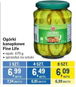 Makro Ogórki kanapkowe Fine Life oferta
