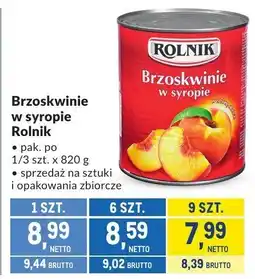 Makro Brzoskwinie w syropie Rolnik oferta