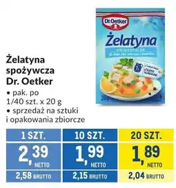 Makro Żelatyna spożywcza Dr. Oetker oferta