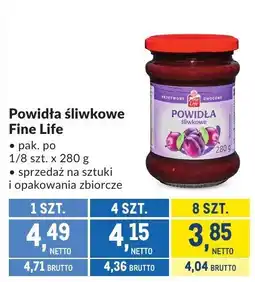 Makro Powidła śliwkowe Fine Life oferta