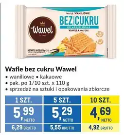 Makro Wafle Wawel bez cukru waniliowe/kakaowe oferta