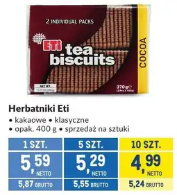Makro Herbatniki Eti kakaowe/klasyczne oferta