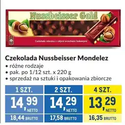 Makro Czekolada Nussbeisser Gold Mondelez oferta