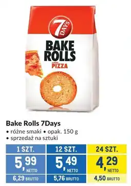 Makro Przekąski Bake Rolls pizza 7Days oferta