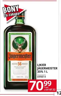 Selgros Likier Jägermeister oferta