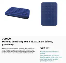 Biedronka JOINCO Materac dmuchany oferta