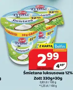 Delfin Śmietana luksusowa 12% oferta