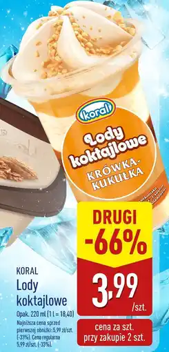 ALDI Lody koktajlowe Koral krówka-kukułka oferta
