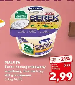 Kaufland Serek homogenizowany Maluta waniliowy bez laktozy oferta