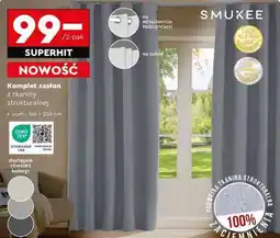 Biedronka Komplet zasłon z tkaniny strukturalnej oferta