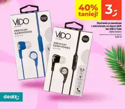 Dealz Słuchawki przewodowe z mikrofonem na złącze JACK lub USB-C Viido oferta
