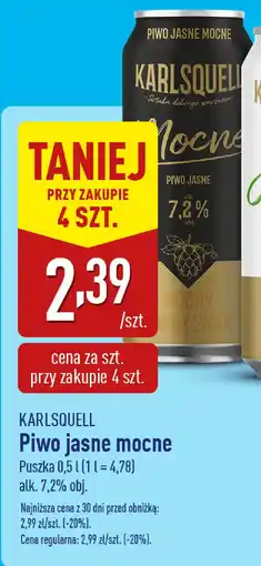 ALDI KARLSQUELL Piwo jasne mocne oferta