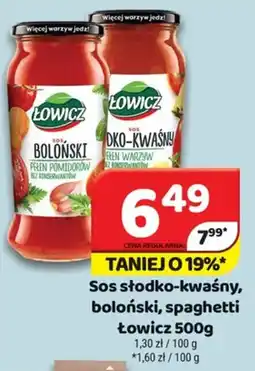 Delfin Sos słodko-kwaśny, boloński, spaghetti Łowicz oferta