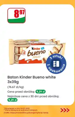 Dino Baton Kinder Bueno white 3-pak Ferrero oferta