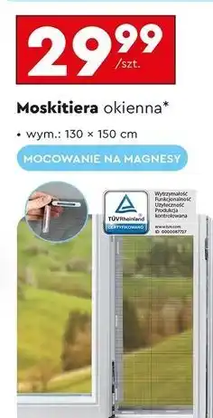 Biedronka Moskitiera na okno 130 x 150 cm Gardenic oferta
