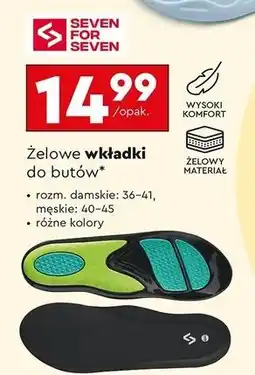 Biedronka Wkładki do butów żelowe męskie 40-45 Seven For 7 oferta