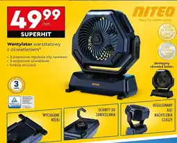Biedronka Wentylator z oświetleniem Niteo Tools oferta