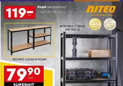 Biedronka Regał warsztatowy 180 x 90 40 cm Niteo Tools oferta