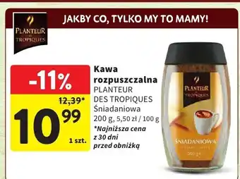 Intermarche Kawa rozpuszczalna PLANTEUR DES TROPIQUES śniadaniowa oferta