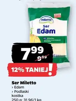Netto Ser żółty Edam - kostka Miletto oferta