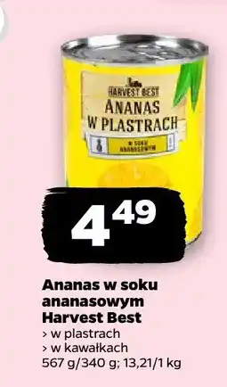 Netto Ananas w soku ananasowym - plastry Harvest Best oferta