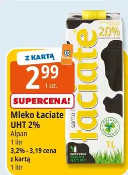 E.Leclerc Mleko łaciate UHT 2% Alpan oferta