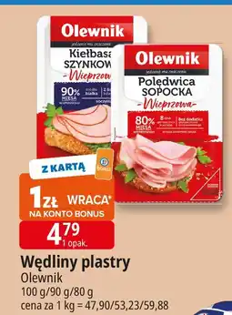 E.Leclerc Wędliny plastry Olewnik oferta
