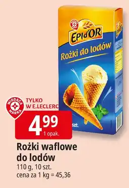 E.Leclerc Rożki waflowe do lodów Epidór oferta