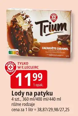 E.Leclerc Lody na patyku Trium oferta