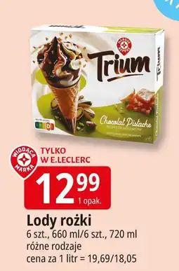 E.Leclerc Lody rożki Trium oferta