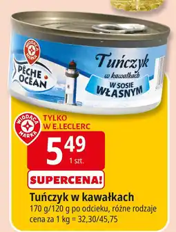 E.Leclerc Tuńczyk w kawałkach w sosie własnym Własna Marka oferta