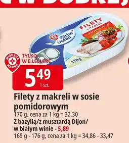 E.Leclerc Filety z makreli w sosie pomidorowym Własna Marka oferta