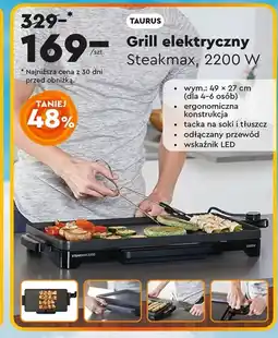 Biedronka Grill elektryczny Taurus oferta