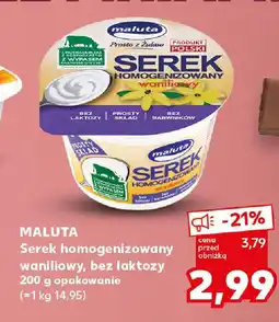 Kaufland Maluta Serek homogenizowany waniliowy bez laktozy oferta