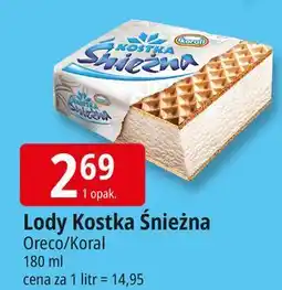E.Leclerc Lód śmietankowy Koral Kostka Śnieżna oferta