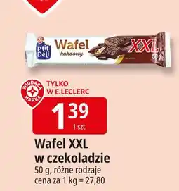 E.Leclerc Wafelek kakaowy w czekoladzie xxl Wiodąca Marka P'tit Deli oferta