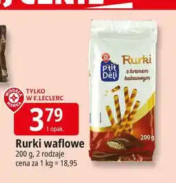 E.Leclerc Rurki z nadzieniem kakaowym Wiodąca Marka P'tit Deli oferta
