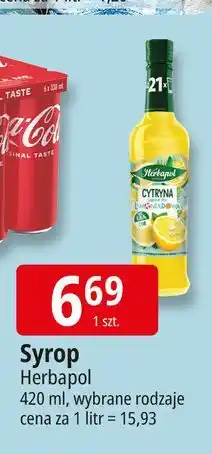 E.Leclerc Syrop cytryna lemoniadowa Herbapol oferta