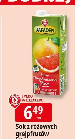 E.Leclerc Sok z różowych grejpfrutów Wiodąca Marka Jafaden oferta