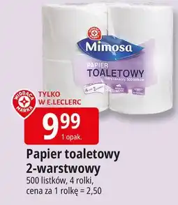 E.Leclerc Papier toaletowy biały Wiodąca Marka Mimosa oferta