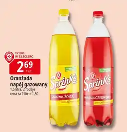 E.Leclerc Oranżada czerwona Wiodąca Marka Sprink's oferta