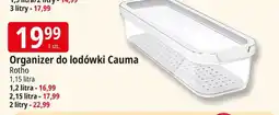 E.Leclerc Organizer do lodówki cauma 1.15 l Rotho oferta