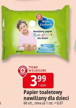 E.Leclerc Papier toaletowy dla dzieci Wiodąca Marka Mots D'enfants oferta